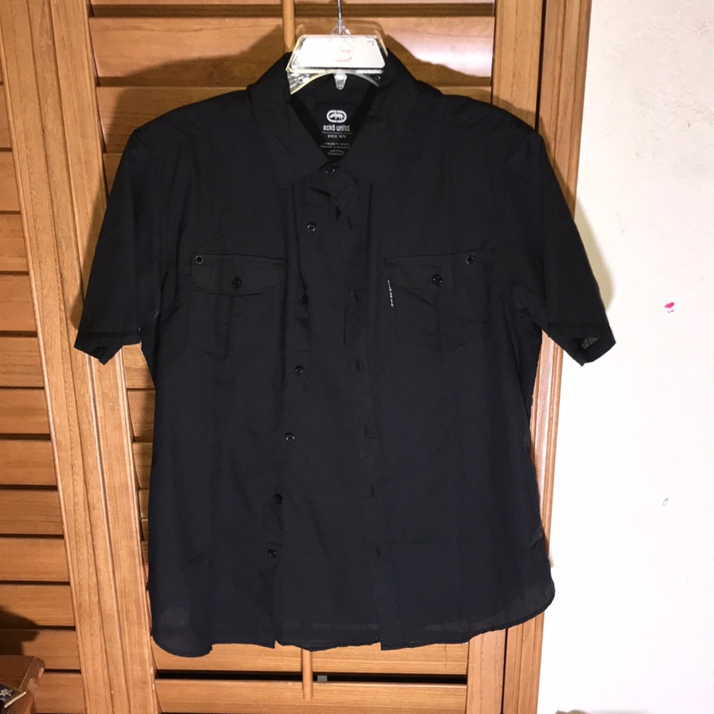 Black ecko button down shirt